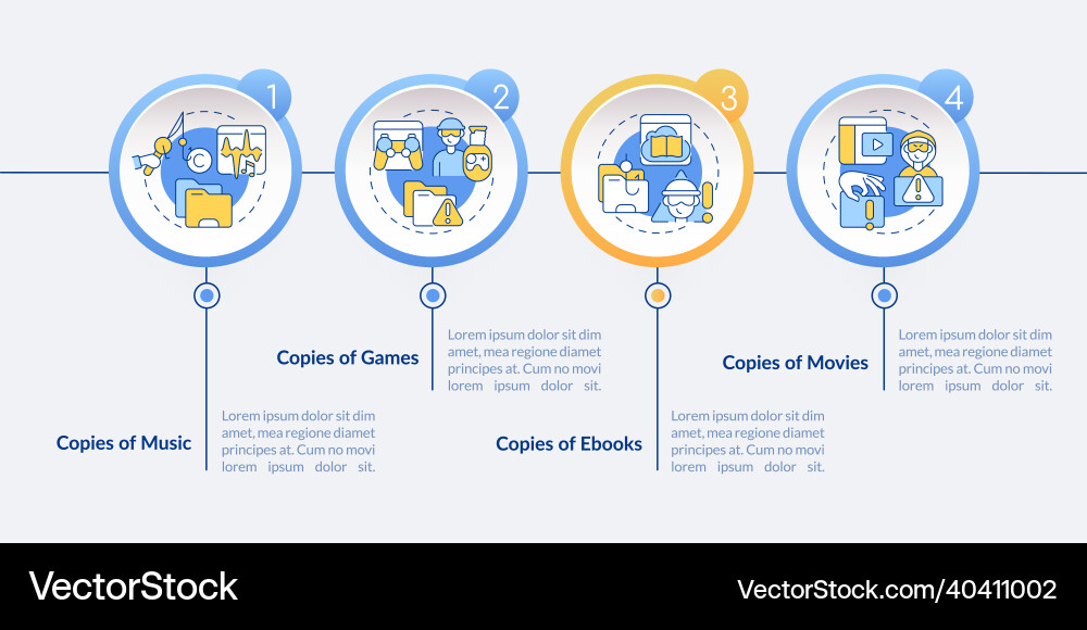 Copyright infringement infographic template Copyright infringement infographic template vector image