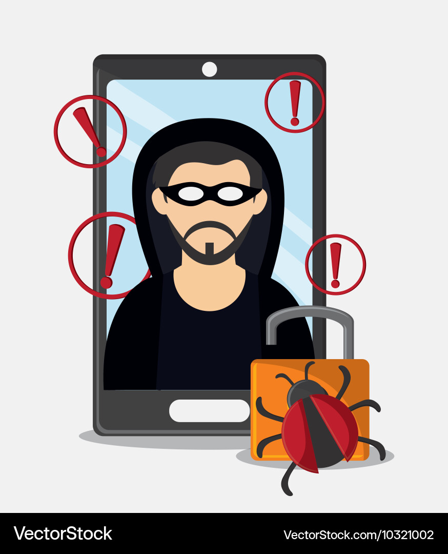 Cyber security hacker esign Vector Image