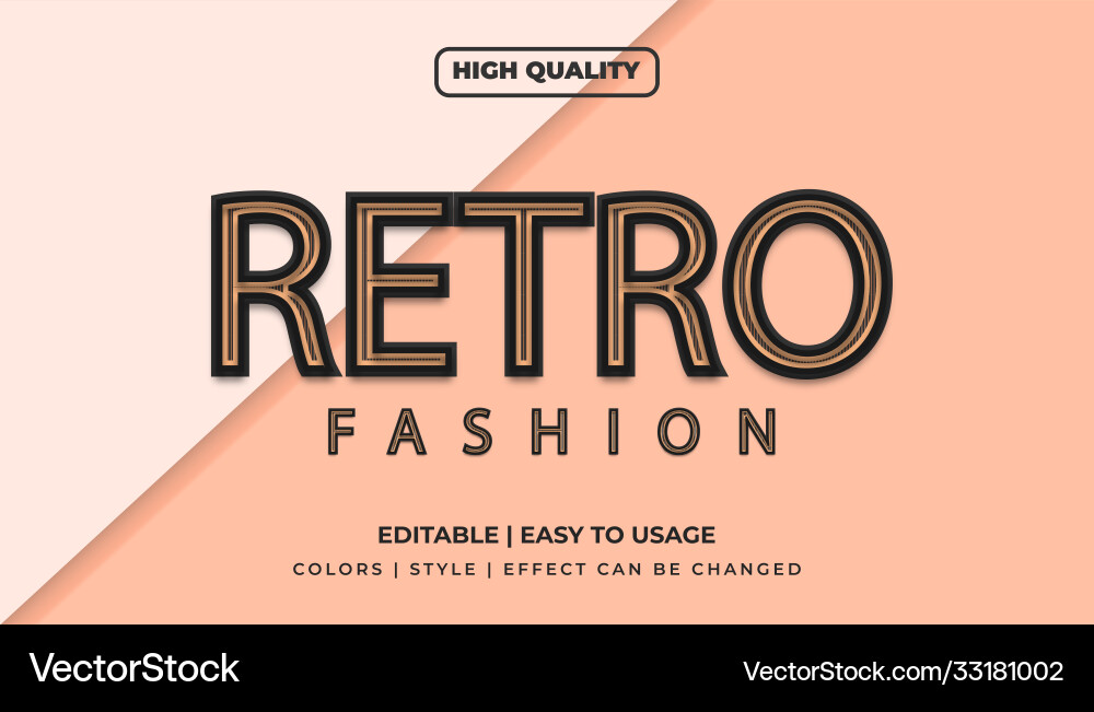 Editable text style effect typography template Editable text style effect typography template vector image