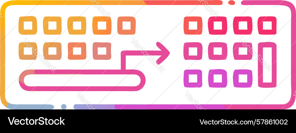 Flowchart or process diagram icon set design vector image