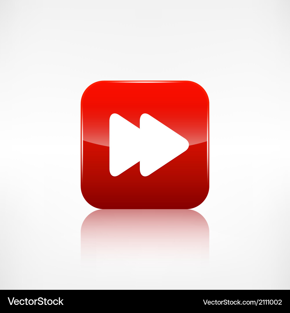 Forward or skip icon media player vector image