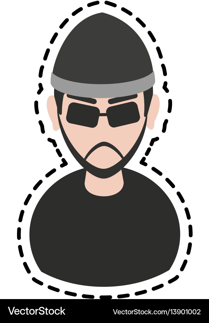 Hacker man icon Vector Image