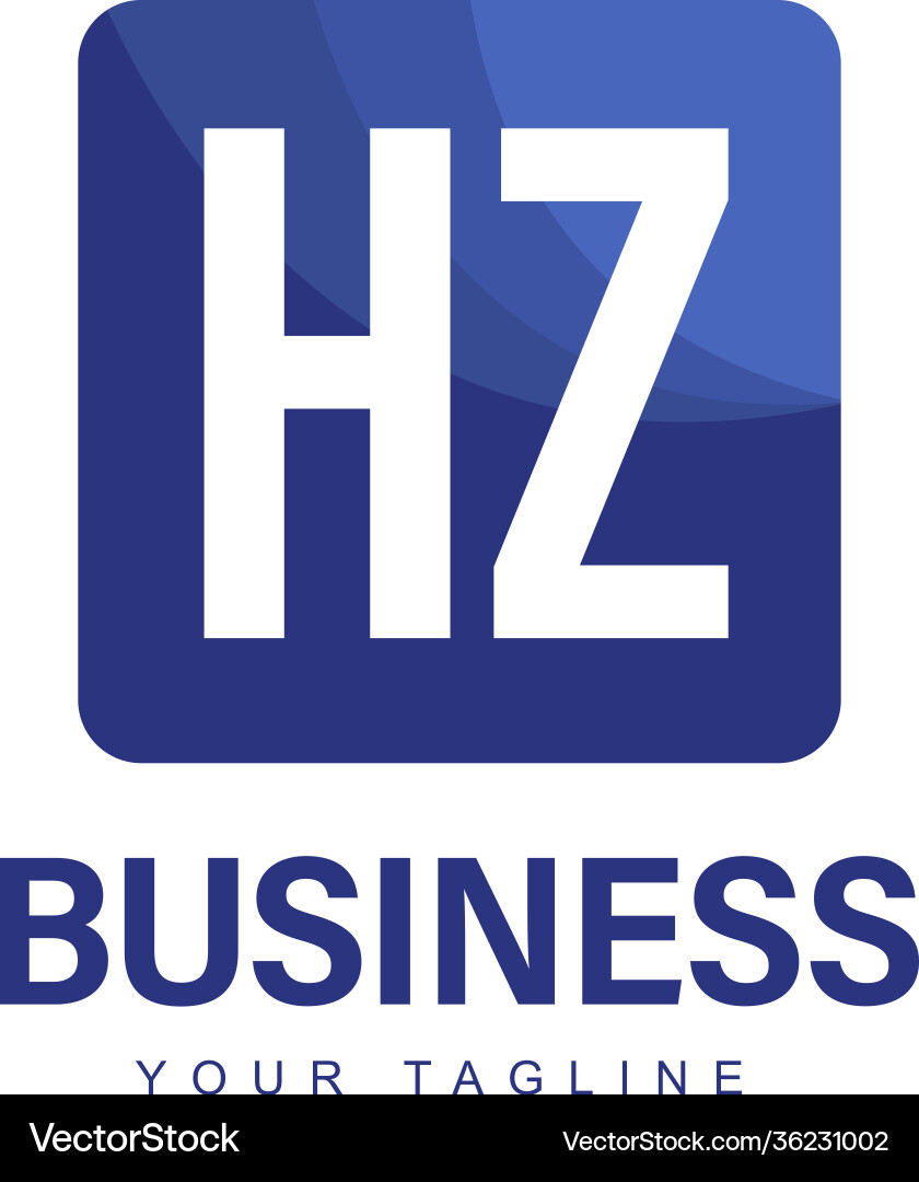 Hz initial a logo design with abstract style Hz initial a logo design with abstract style vector image