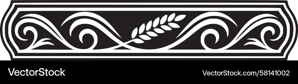 Intricate Scroll Border Vector Image
