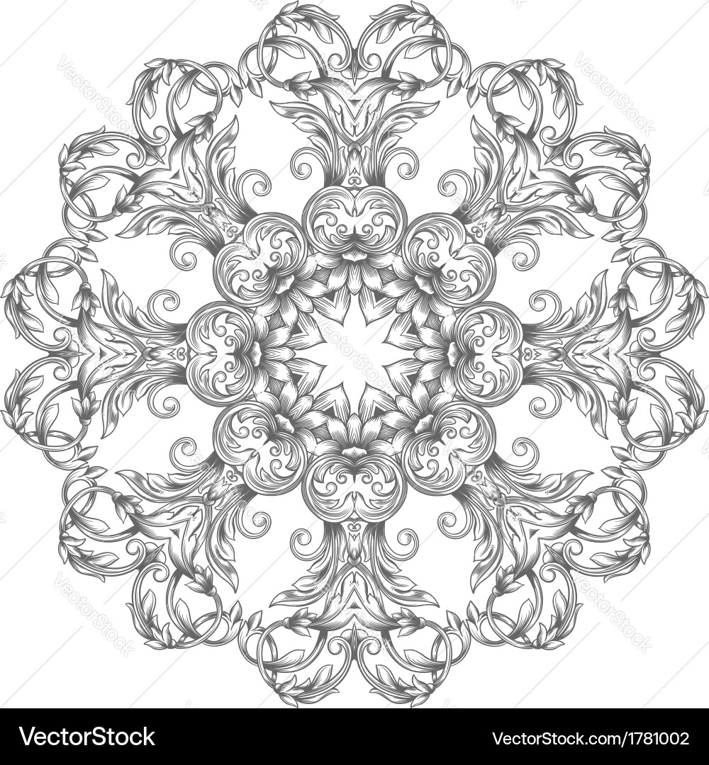 Intricate Spitze Blumenmuster Vektorbild
