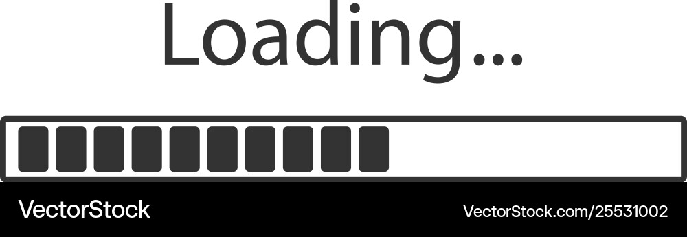 Loading icon isolated progress bar flat Loading icon isolated progress bar flat vector image
