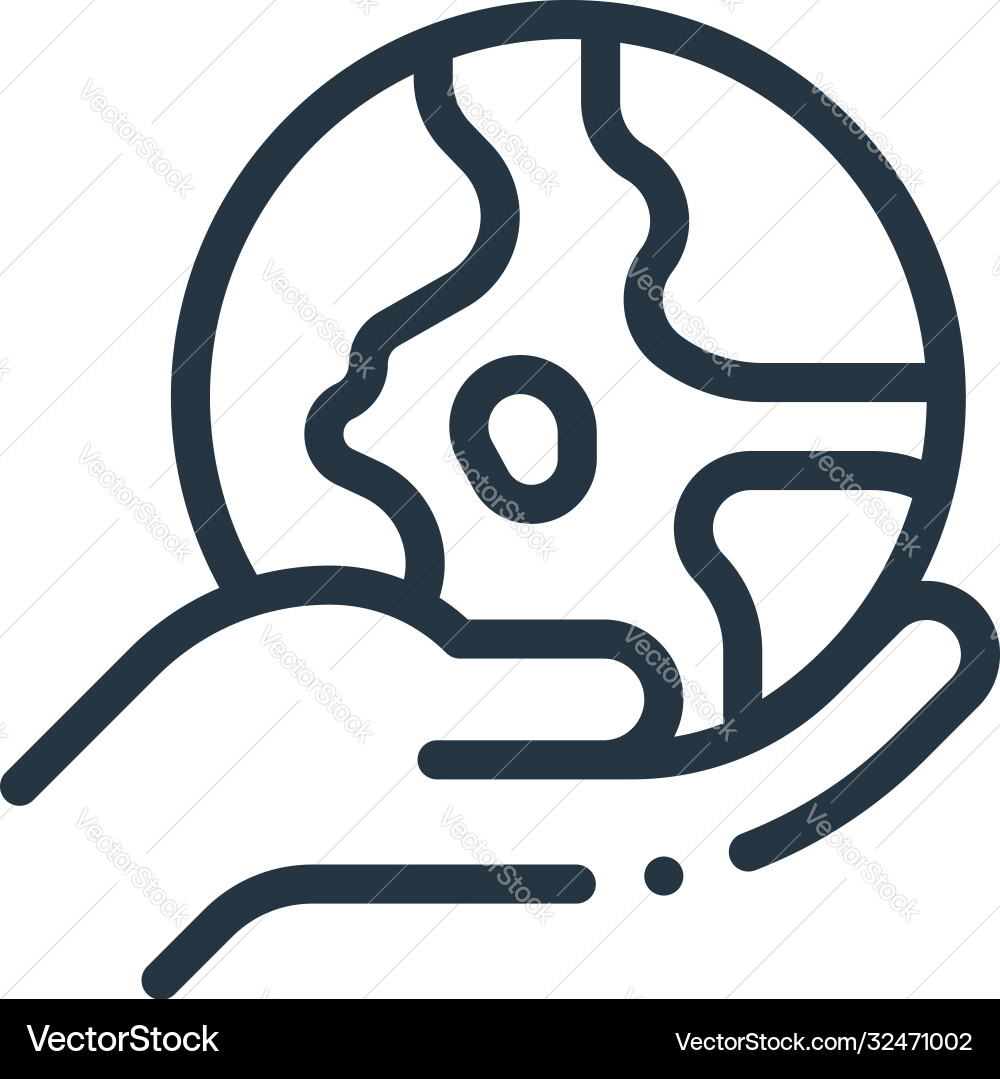 Save planet icon isolated on white background Vector Image