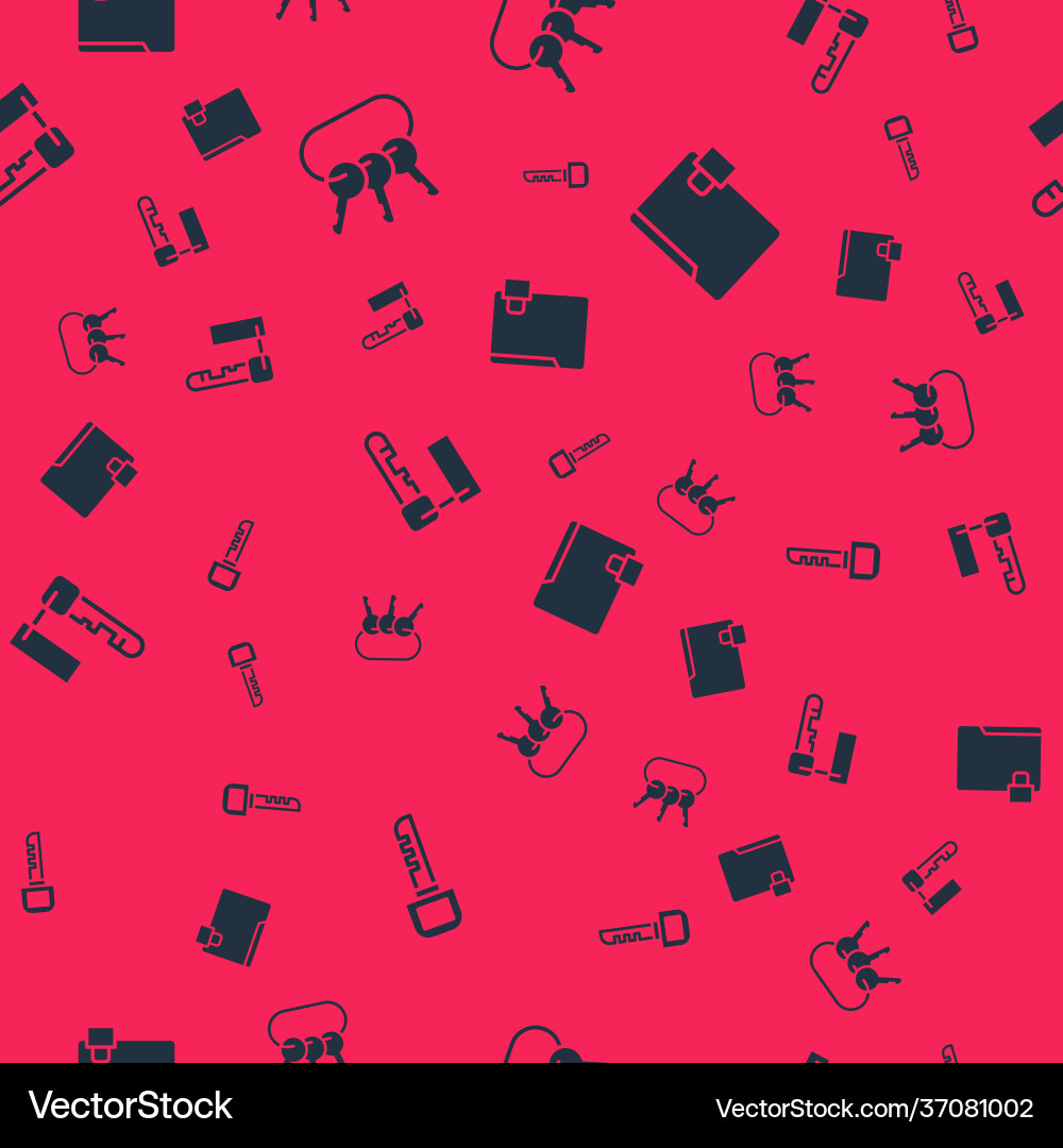 Set key bunch keys marked and folder lock Set key bunch keys marked and folder lock vector image