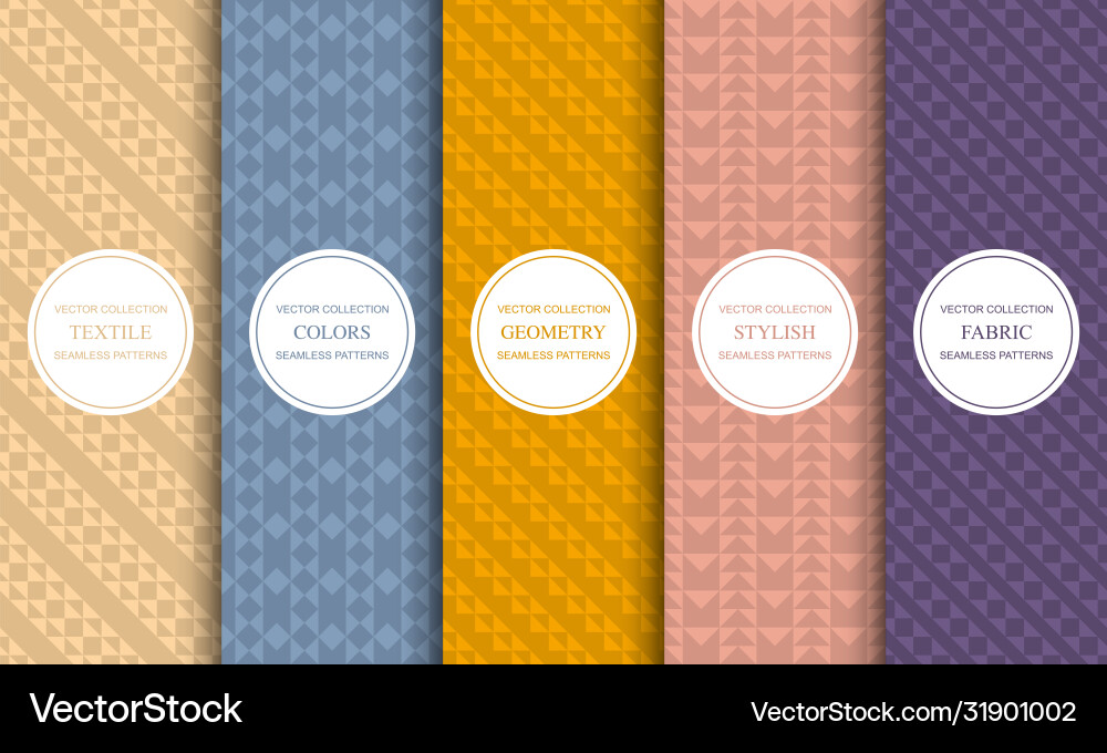 Set seamless colorful patterns Set seamless colorful patterns vector image