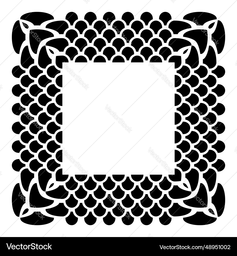Square pattern for decorative frame vector image