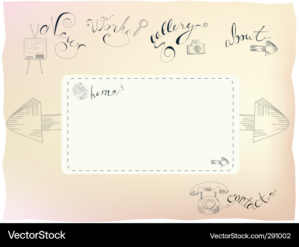 Template for web design vector image