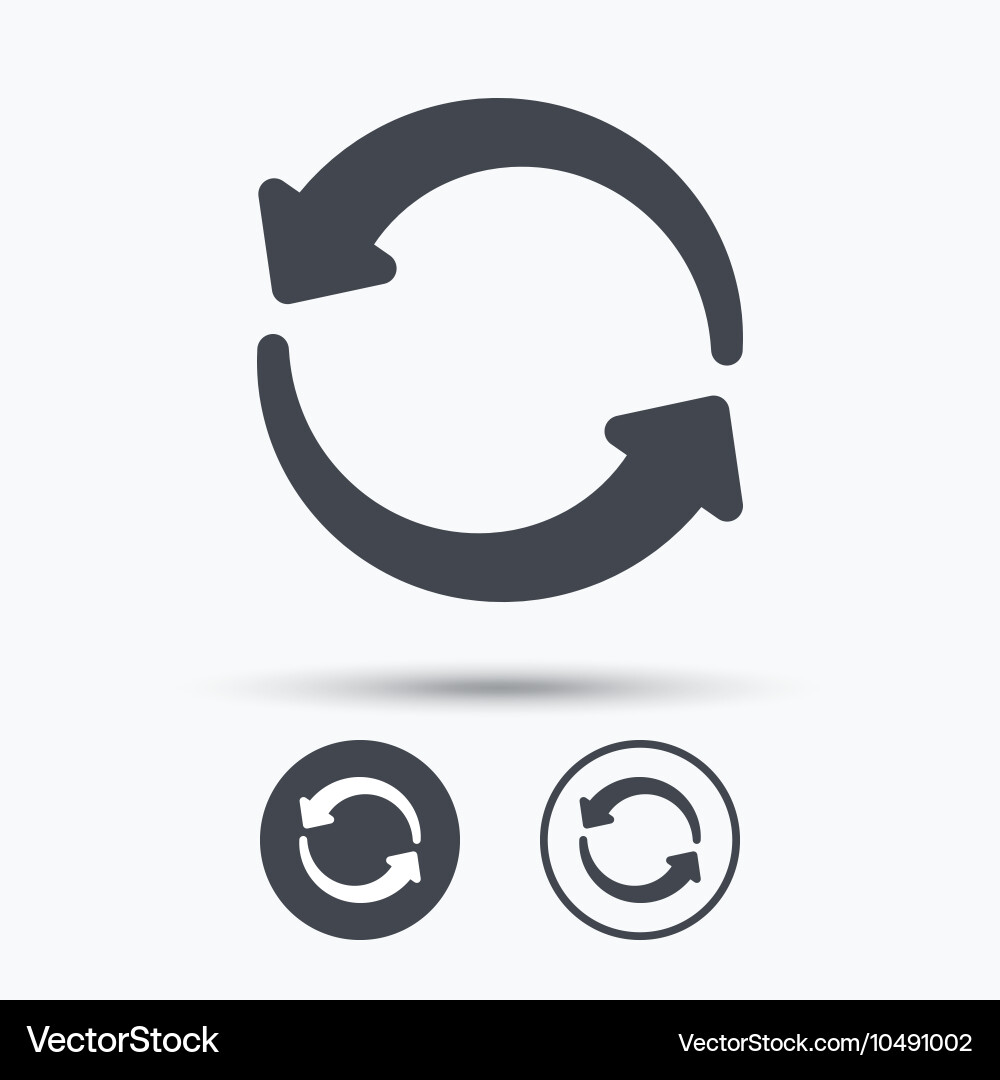 Update icon refresh or repeat sign vector image