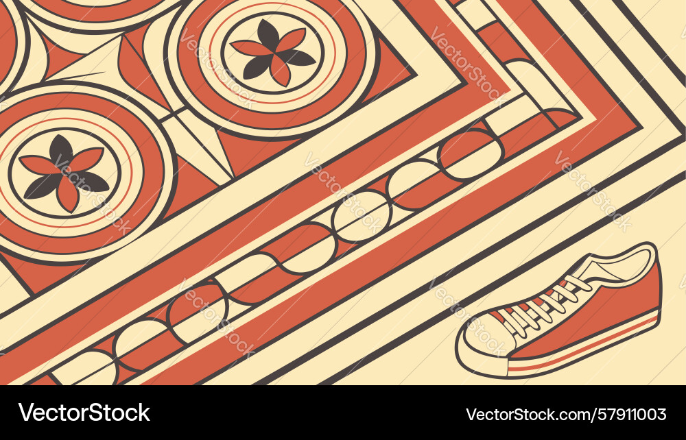Abstract geometric tile pattern background design Vector Image