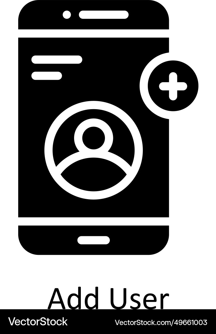 Add user solid icon design vector image