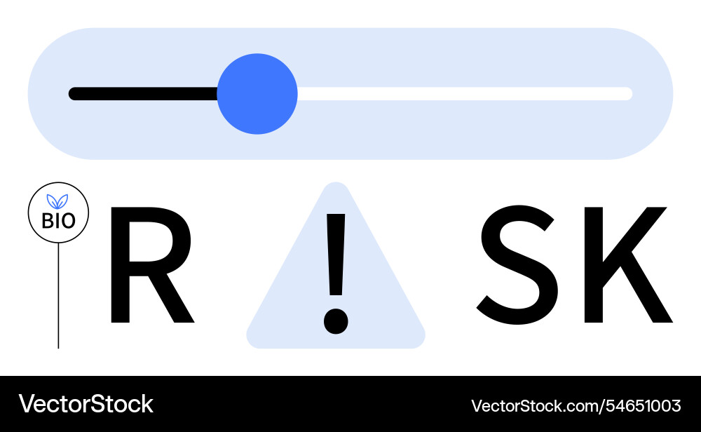 Adjusting risk level in biotechnology with slider Adjusting risk level in biotechnology with slider Vector Image