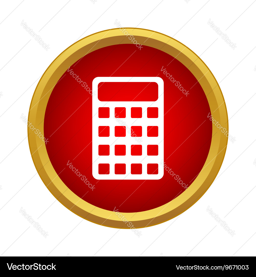 Calculator icon in simple style vector image