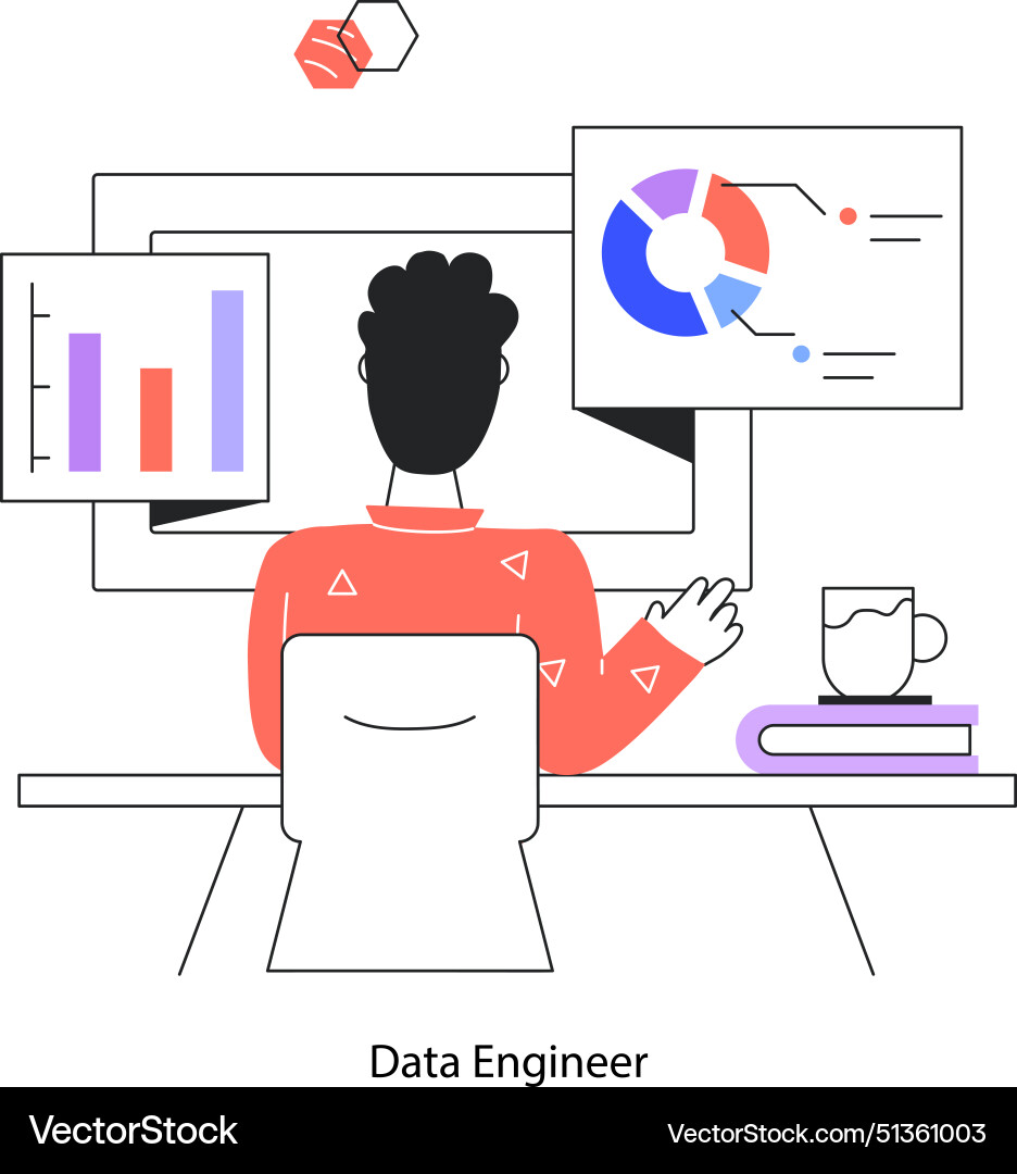 Data engineer Vector Image