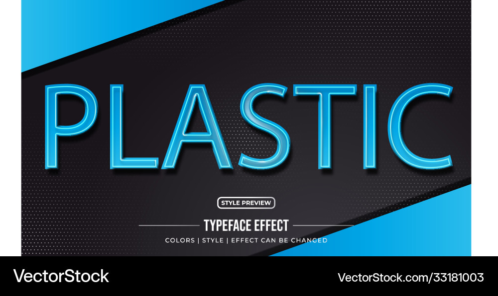 Editable text style effect typography template vector image