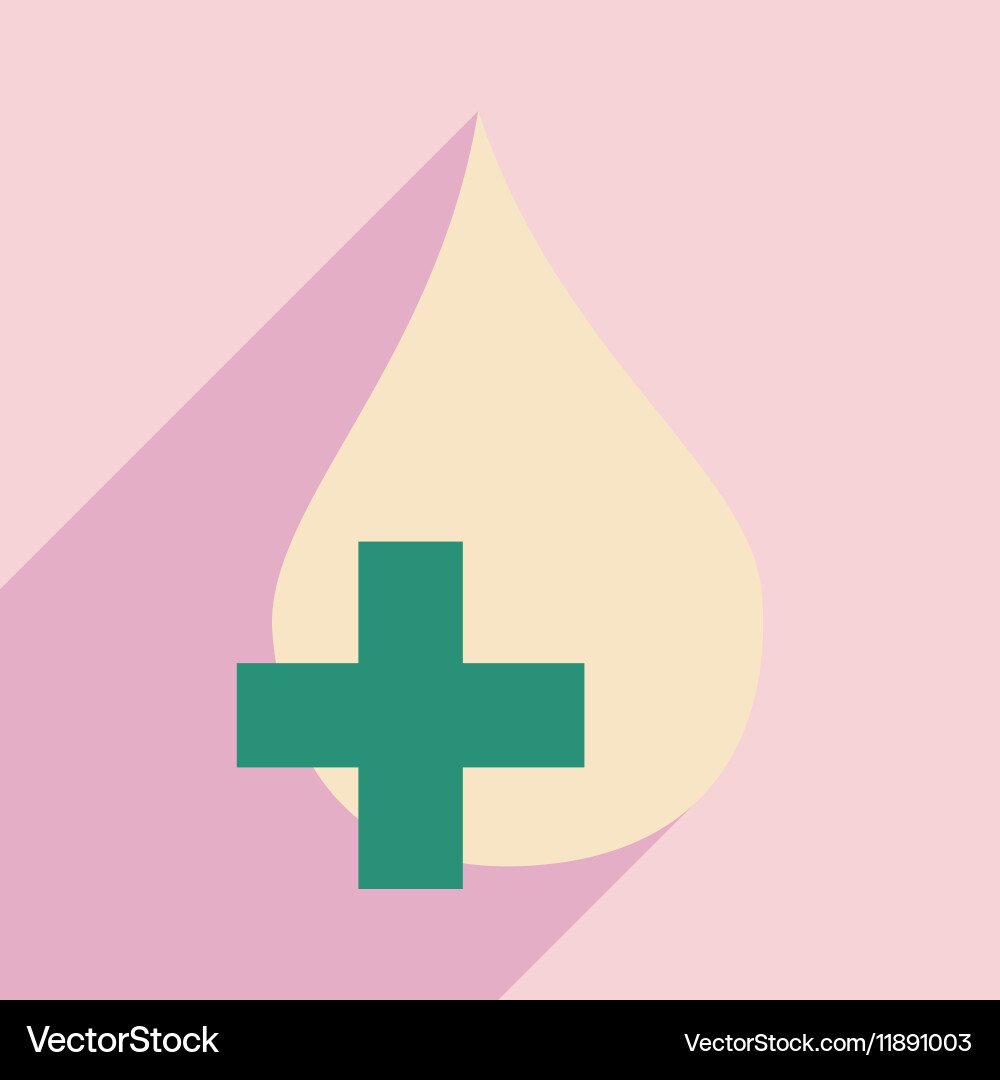 Flat with shadow icon and mobile application drop vector image