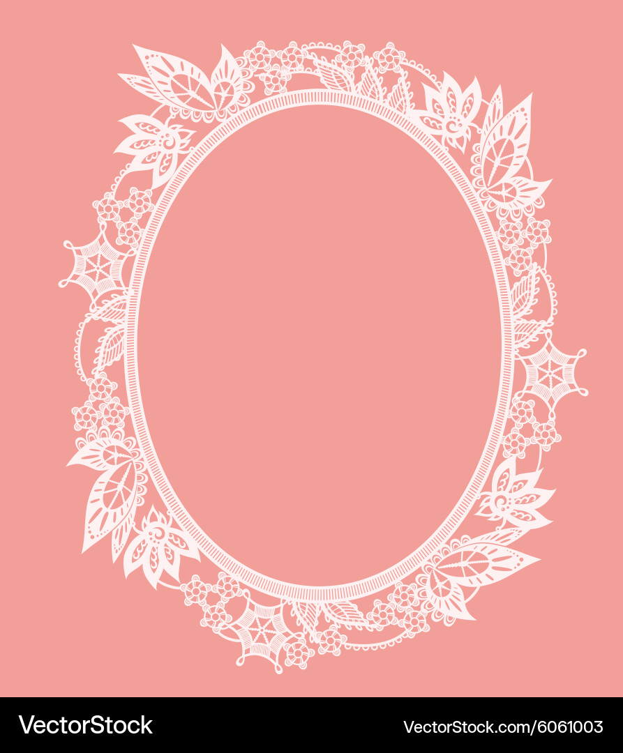 Frame of the elements abstract lace vector image