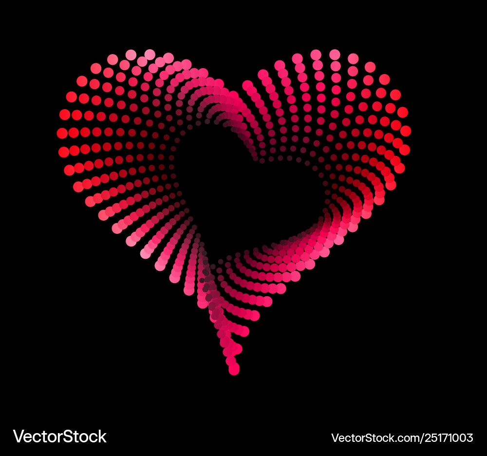 Heart symbol pattern tile net vector image