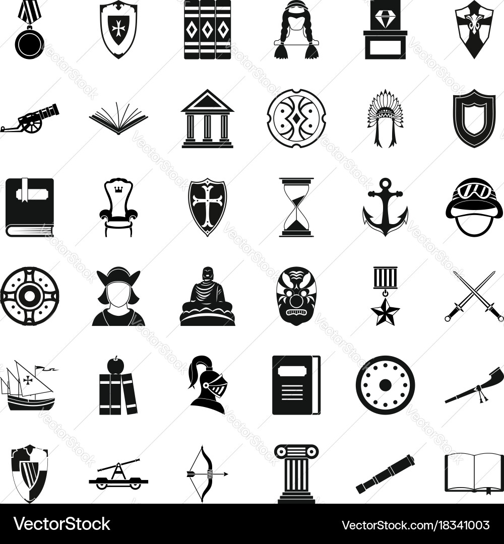 Helpdesk icons set simple style Vector Image