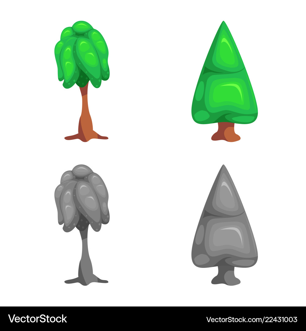 Isolated object of tree and nature sign vector image