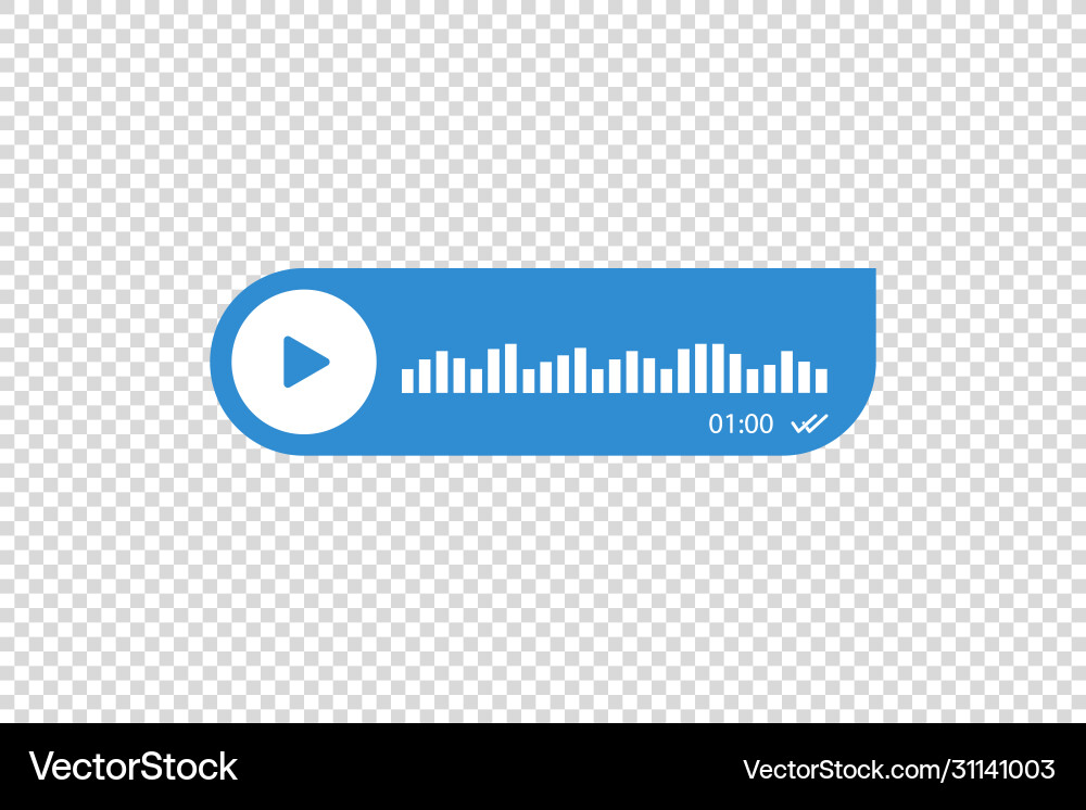 Isolated voice message white background Vector Image