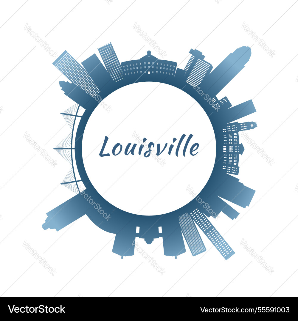 Louisville Skyline mit bunten Gebäuden Louisville Skyline mit bunten Gebäuden vektorbild