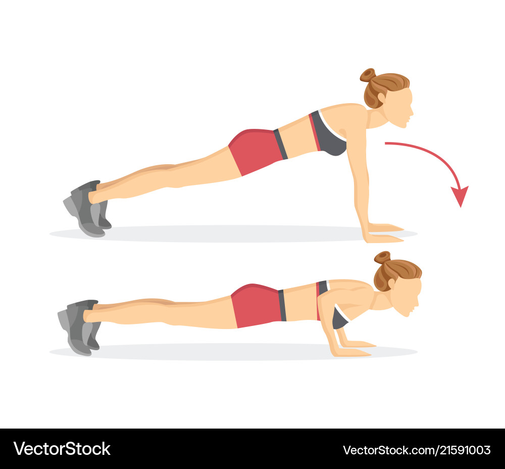 Push ups tabata exercises Push ups tabata exercises Vector Image