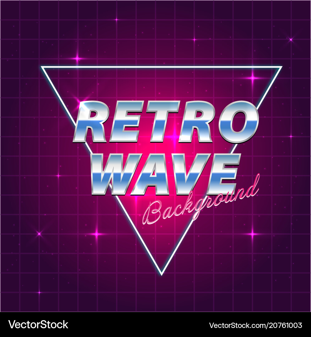 Retro Wave Background Vector Image