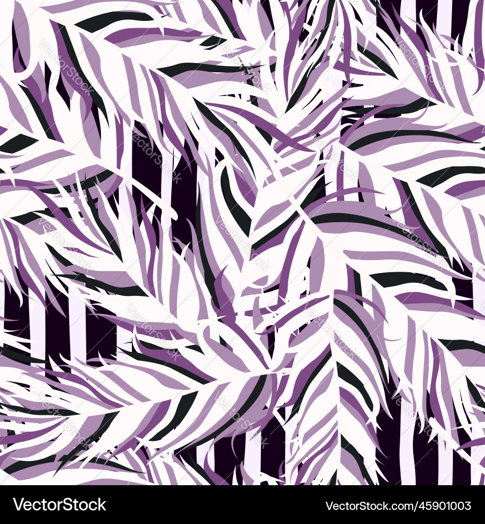 Seamless pattern with feathers abstract tropical Seamless pattern with feathers abstract tropical vector image