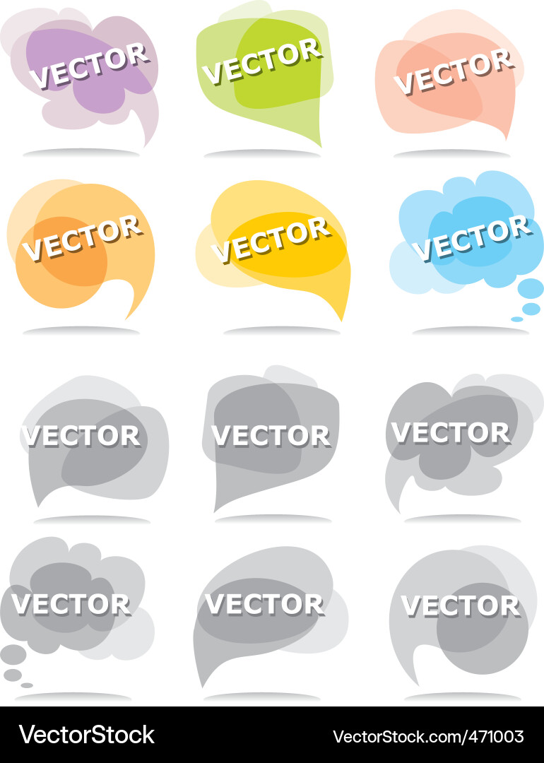 Set bubbles for speech Vector Image