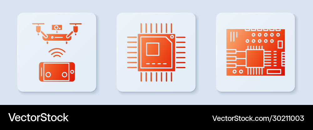 Set processor with microcircuits cpu remote Set processor with microcircuits cpu remote vector image