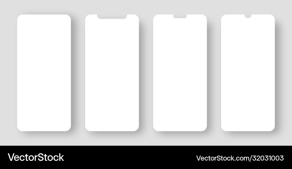 Smartphone display template set Vector Image