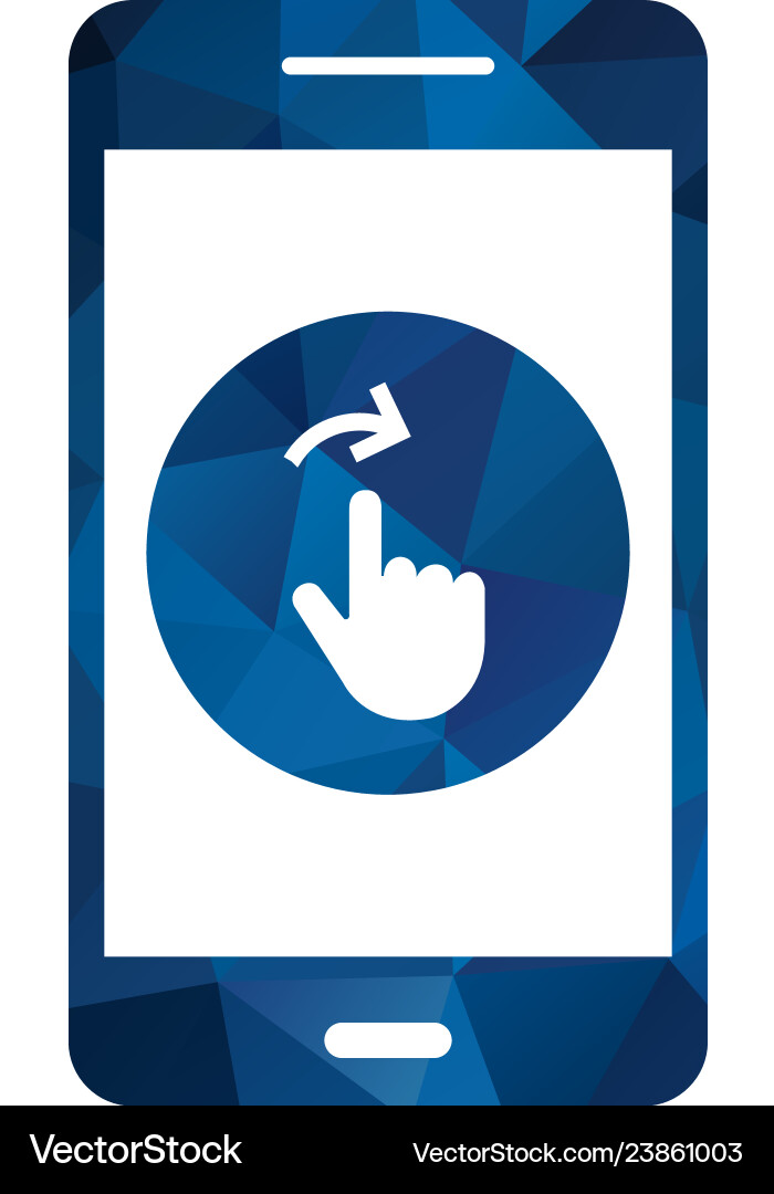 Swipe mobile application icon vector image