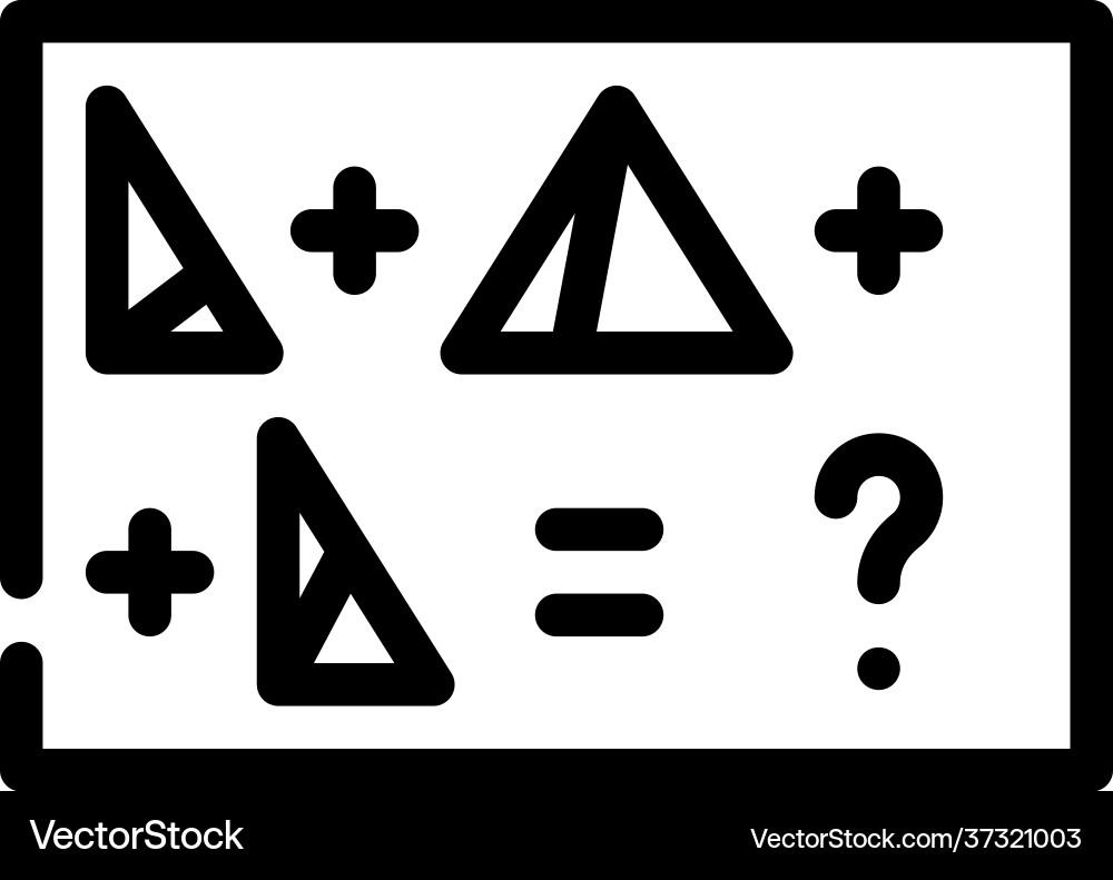 Tasks with shapes line icon Tasks with shapes line icon Vector Image