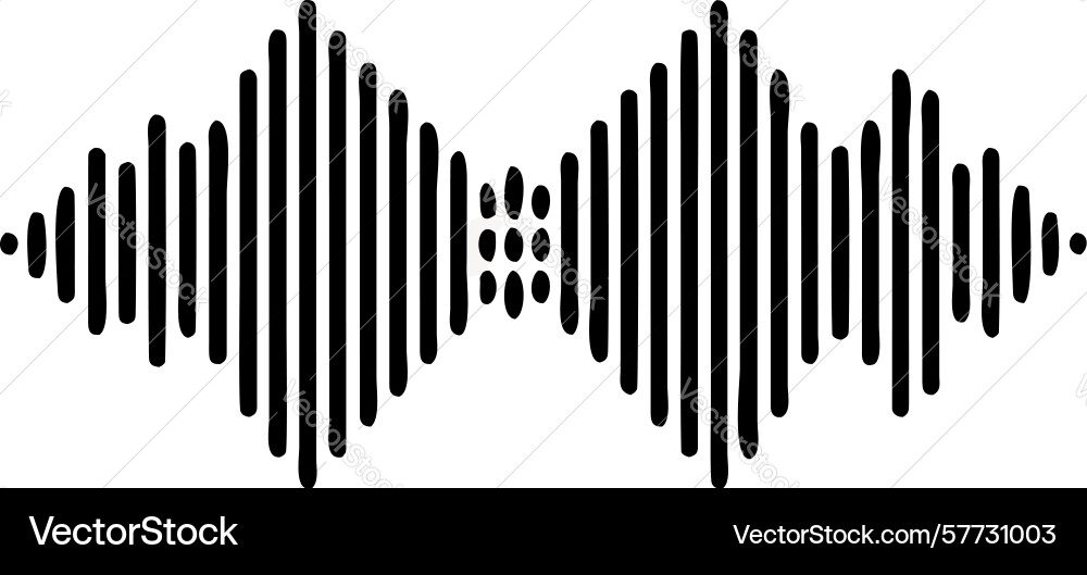 Uniform vertical sound waveform abstract design vector image
