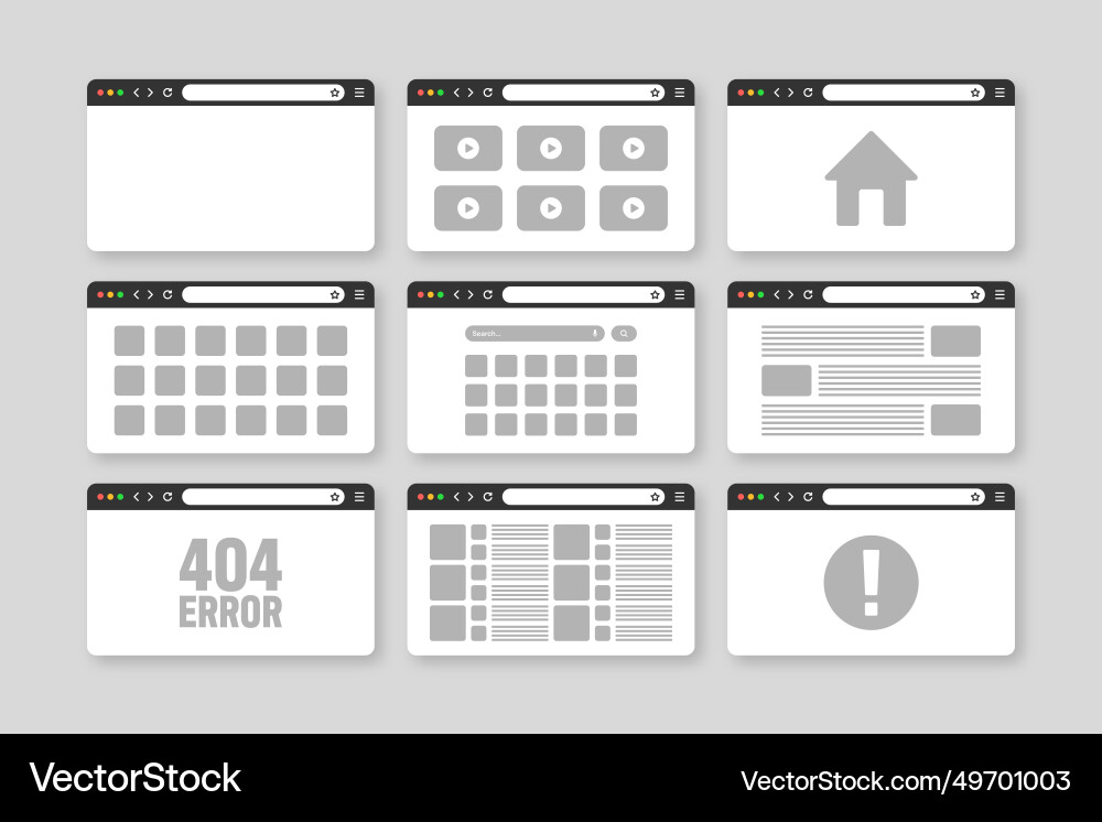 Web-Browser-Fensterseiten-Layout mit toolbar Web-Browser-Fensterseiten-Layout mit toolbar vektorbild