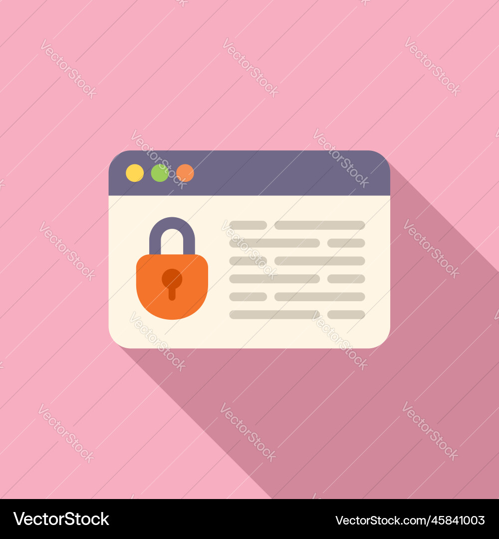 Web ssl certificate icon flat safe data Web ssl certificate icon flat safe data vector image