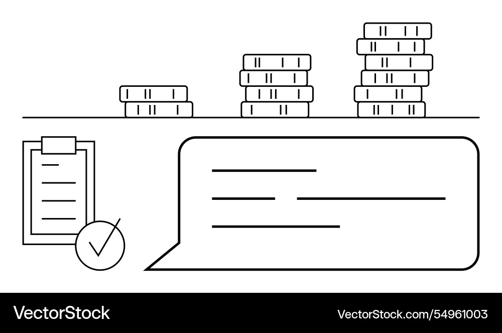 Workflow checklist and financial growth visualized Workflow checklist and financial growth visualized vector image