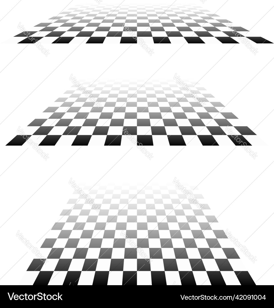 3d chessboard checkerboard pattern in perspective 3d chessboard checkerboard pattern in perspective vector image