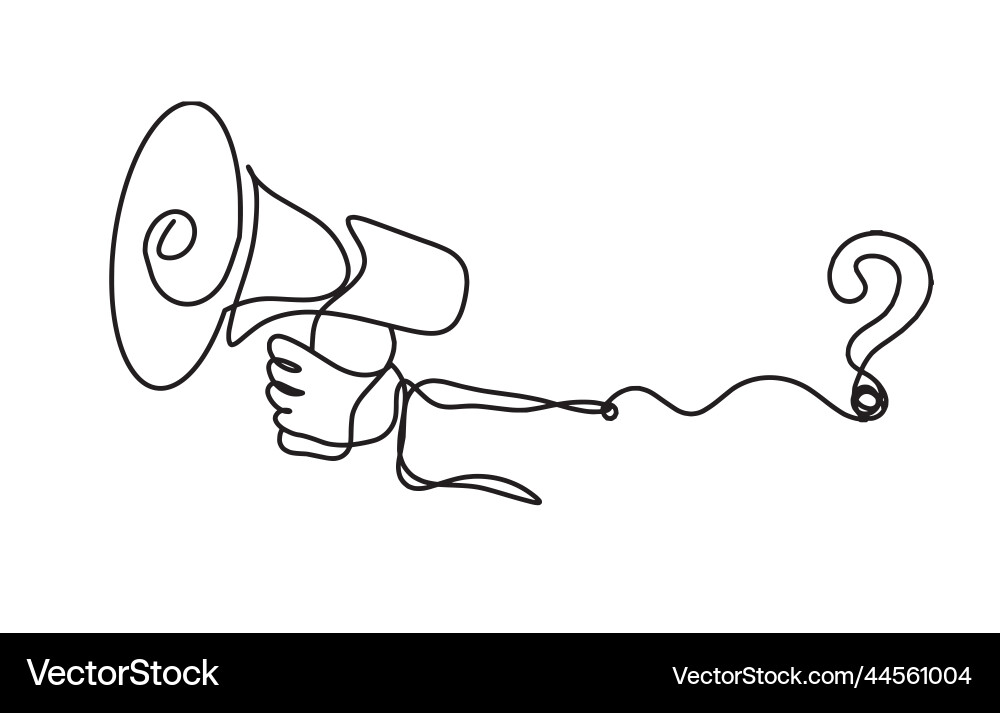 Abstract megaphone with question mark Abstract megaphone with question mark vector image