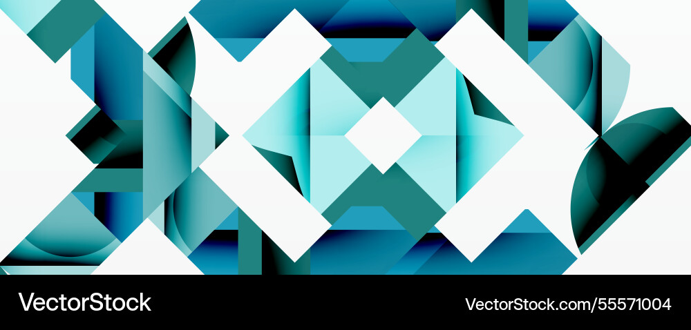 Circles semi squares and round triangles Circles semi squares and round triangles vector image