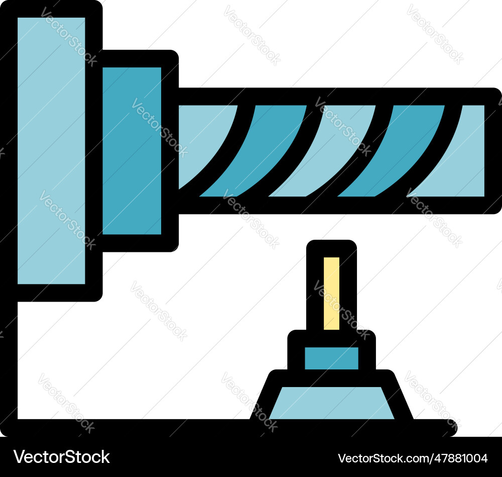 Cnc machine tool icon flat Cnc machine tool icon flat vector image