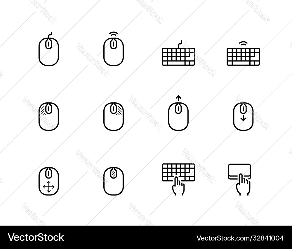Computer Mouse Button Icons vector image