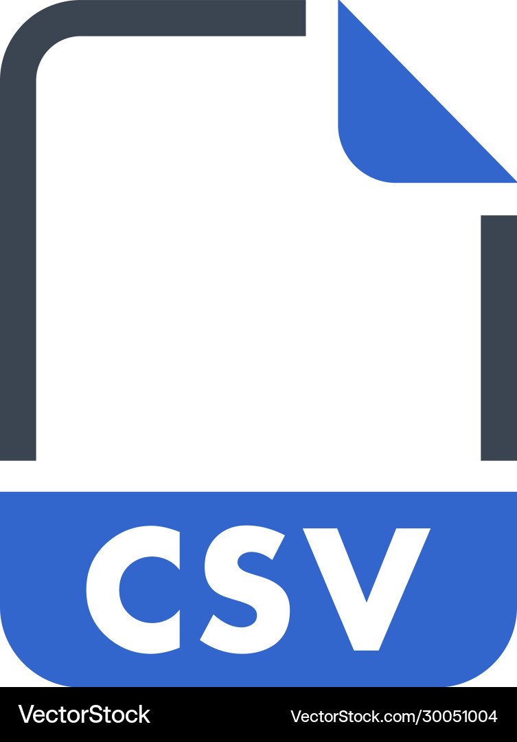 Csv file format icon vector image