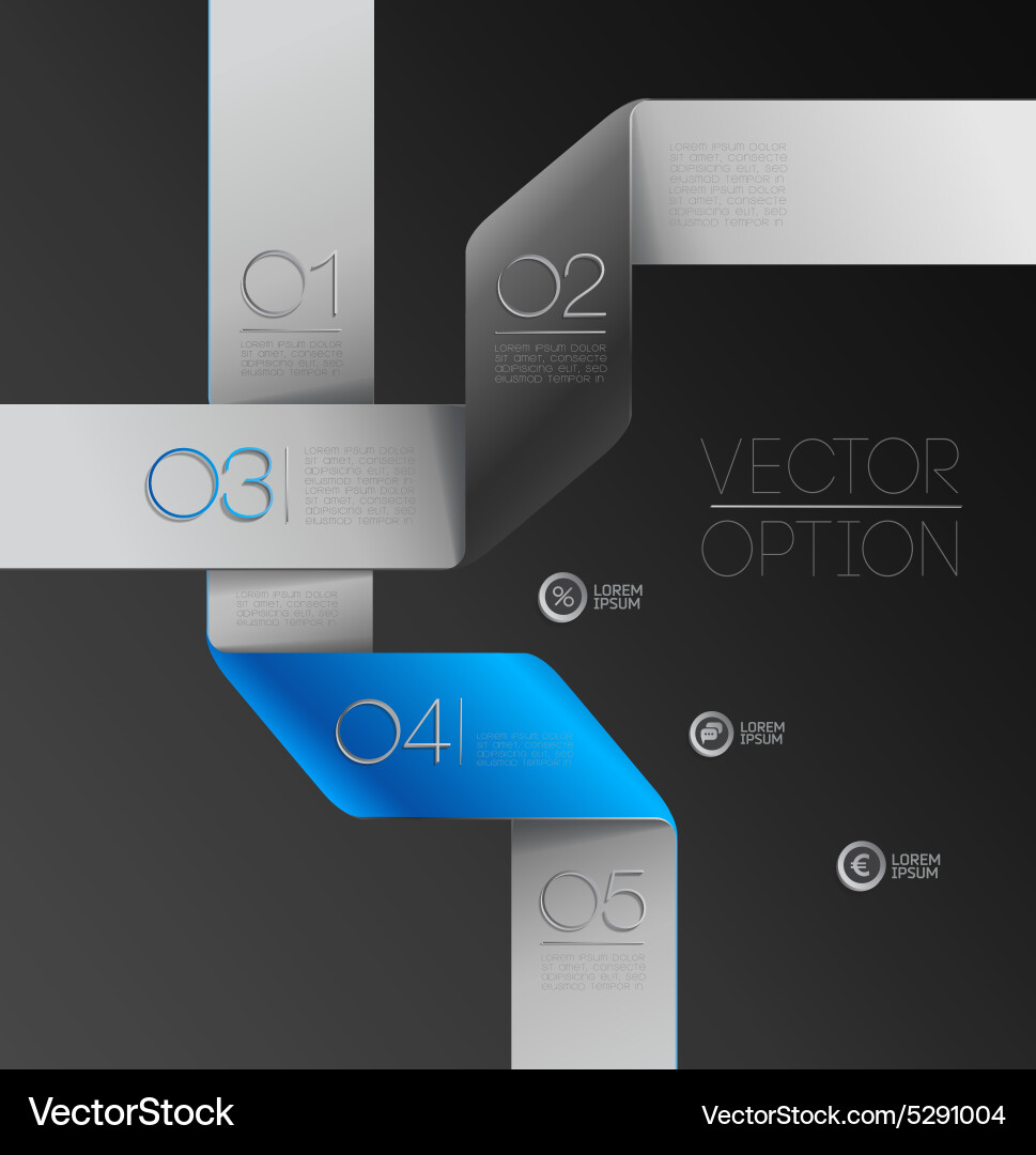 Design elements for options vector image