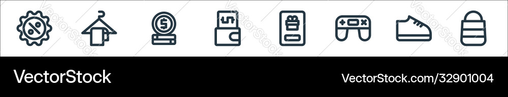 Ecommerce line icons linear set quality Ecommerce line icons linear set quality vector image
