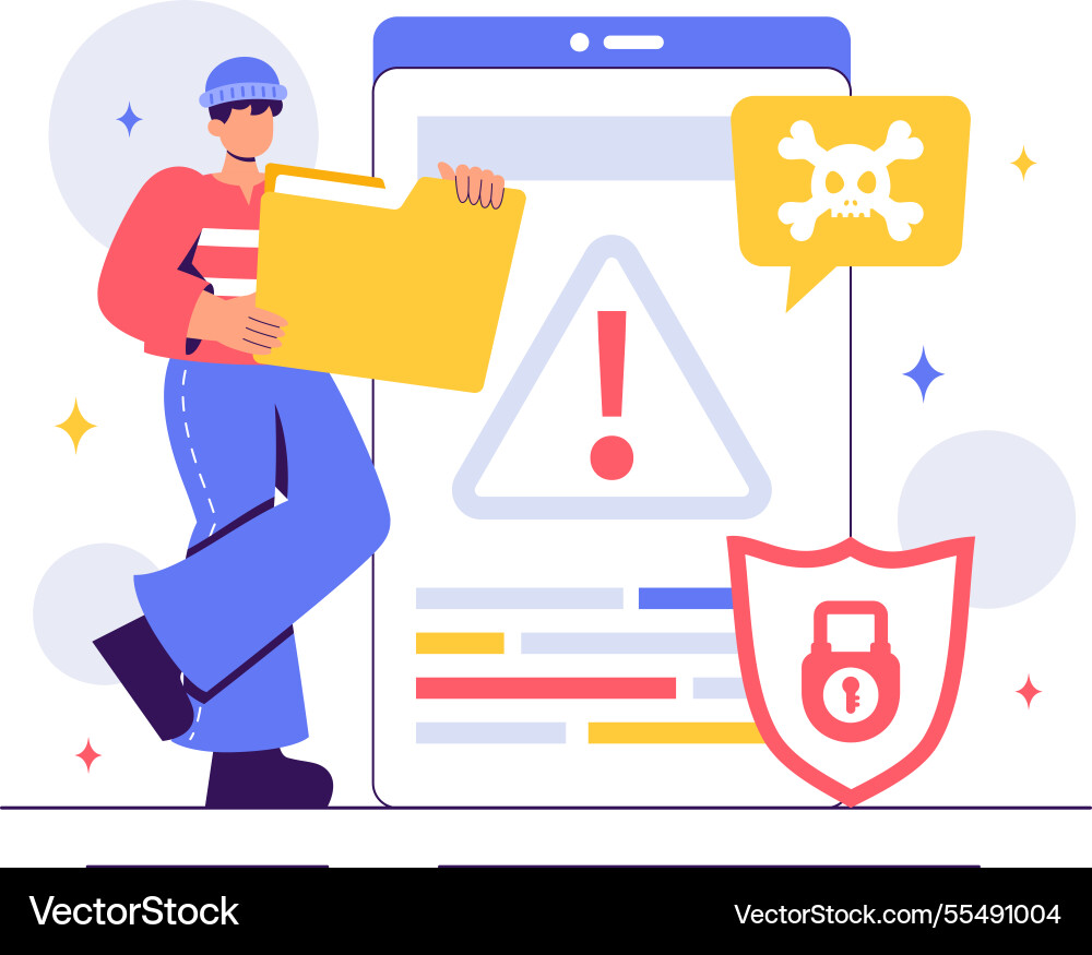 Ethical hacking featuring a developer practicing Ethical hacking featuring a developer practicing vector image